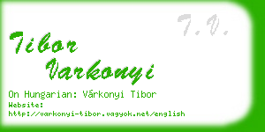 tibor varkonyi business card